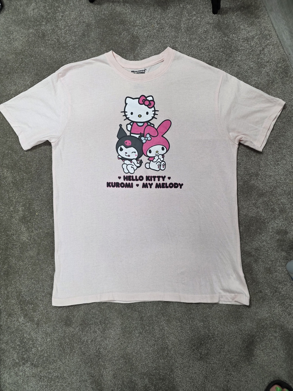 Hello Kitty My Melody Kuromi Pink Kids Graphic Tee